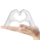 thumbnail image 1 of Escultura BUBUHSHM 12 cm de Manos en Forma de Corazón de Resina Blanca, 1 of 7