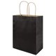 thumbnail image 1 of Paquete de 100 bolsas de papel bagmad, tamaño mediano, 20 x 12 x 25 cm, color negro kraft, 1 of 8
