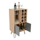 thumbnail image 4 of Bar Bajo 8 Botelleros Puerta De Vidrio Fm-001c Café Claro Y Plomo, 4 of 10