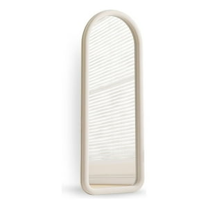 Santu Home & Deco - Espejo Curvo Cuerpo Entero Blanco 180X80Cm Borde Tela