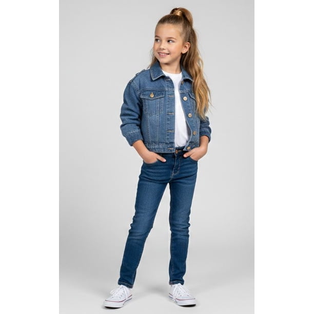 Chaqueta Jeans Ni a Denim Cl sica Y Resistente