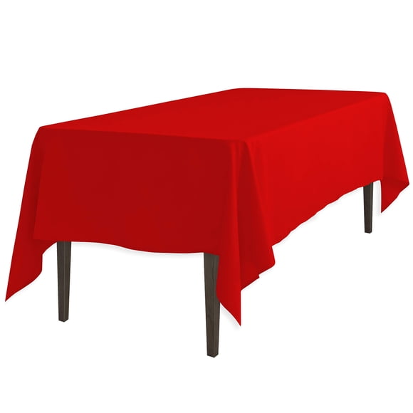 Mantel rojo rectangular de poliéster 152 × 320 cm – LTC LINENS