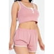 thumbnail image 5 of Conjunto Casual de Camiseta sin Mangas y Shorts de Felpa Francesa con Botones en la Parte Delantera y Ribete en Contraste, 5 of 5
