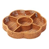 Genérico - Bandeja Decorativa Servir Hogar Divisiones Diseño Flor Jhn