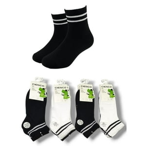 Genérico - Calcetines De Niño Y Niña Con Líneas Algodón Pack 12