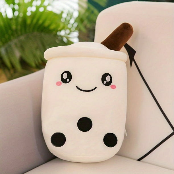 Cute Boba Milk Tea Plushie Toy Soft Stuffed Apple Pink Strawberry Taste Milk Tea Hug Pillow Balls Tea Cup Cushion Gift For Children Valentine's Day Gift Easter Gift Holiday Gift