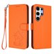 thumbnail image 1 of Carcasa Billetera de Cuero Sintético para Samsung Galaxy S25 Ultra, Naranja, 1 of 6