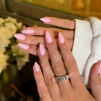 Press On Nails Joyvvew Light Pink Short Almond Para Mujer