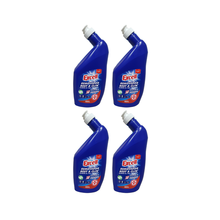 Pack 4 Limpiadores De Inodoros Excell Ultra Power 500Ml – Máxima Limpieza Y Brillo Profesional