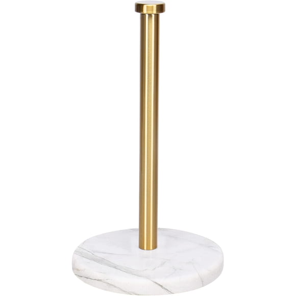 Porta rollos de cocina NearMoon con base de mármol, dorado y antióxido