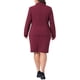 thumbnail image 4 of Agnes Orinda Conjunto de Traje de Negocios para Mujer Talla Grande de 2 Piezas con Blazer de Solapa con Botones y Faldas Lápiz Midi con Bolsillo 2X Burdeos, 4 of 8