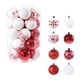 thumbnail image 1 of 34x Adornos de bolas de Navidad, Bolas decorativas de Navidad, Bolas colgantes para árboles de Navidad, Juego de adornos para decoración de árboles de oro rojo, 1 of 5