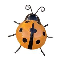 Ioensy - Escultura De Pared Con Diseño De Mariquita Para Jardín, Ideal Para Patio Y Jardín Al Aire Libre.