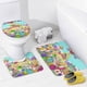 thumbnail image 4 of Bloques numéricos-theme 4-Piece Shower Curtain Set with Rugs, Waterproof Bathroom Decor Set Includes Bath Mat, U-Shaped Rug, Toilet Lid Cover and Curtain with Hooks, 4 of 6