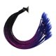 thumbnail image 1 of 55cm Hair Helmet Pigtail Gradient Ponytail Para Motocicleta Negro Púrpura Azul, 1 of 5