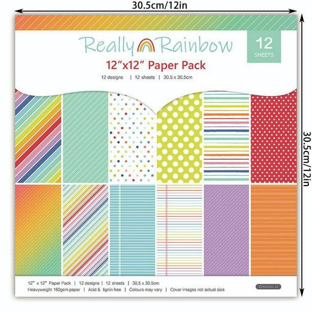 12pcs Flower Little Angel Geometric Retro Pattern DIY Material Scrapbook Background Paper Non-self-adhesive 12*12in