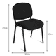 thumbnail image 3 of Silla Meeting ISO Lino Negra para Oficina y Sala de Reuniones, 3 of 6
