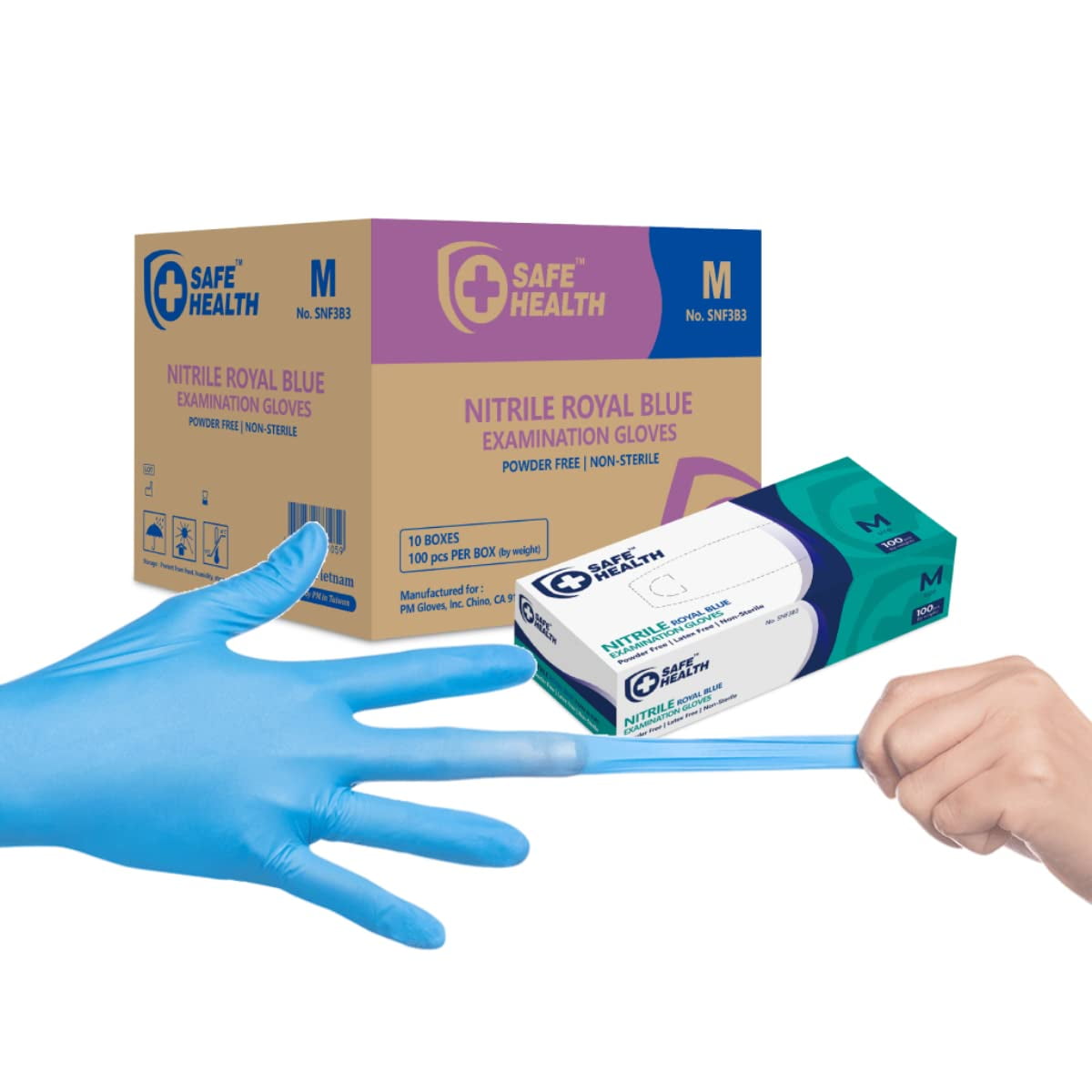 Guantes Desechables Safe Health Nitrile Exam, 3.5 Mil, Caja 1000