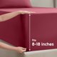 thumbnail image 4 of Juego de sábanas Nestl para cama queen size de 4 piezas, color rojo burdeos, 4 of 9