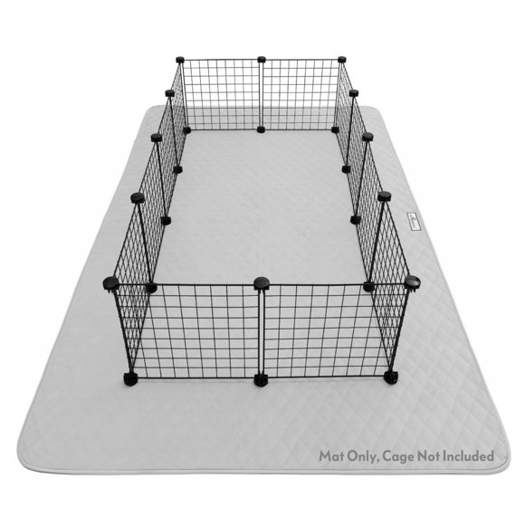 Alfombra para Corral Paw Inspired 203 × 127 cm Gris Claro