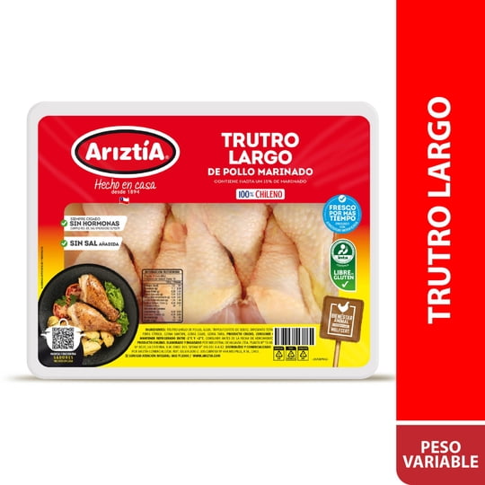 Pollo Trutro Largo Envasado 900 g Ariztia