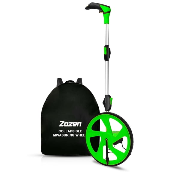 Rueda de medición de distancia Zozen Green de 10,000 pies con mochila
