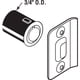thumbnail image 2 of (Paquete de 3) Pestillo de bola para puerta de clóset, de entrada, acabado latón, Hager, 2 of 4