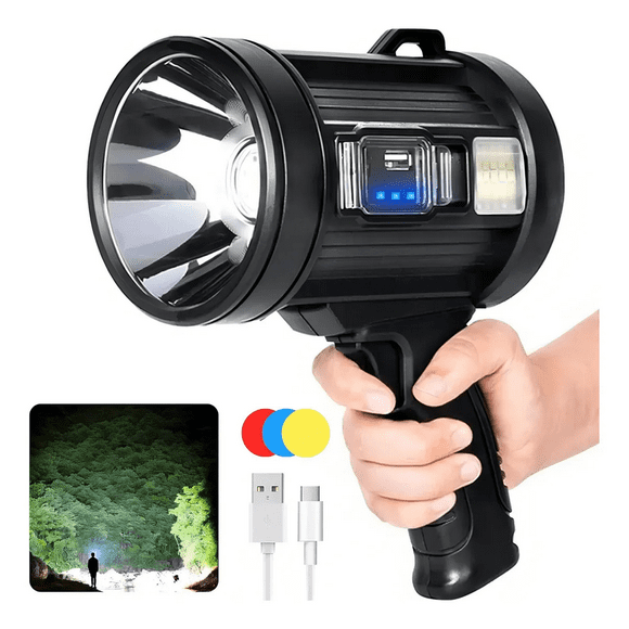 Linterna Tactica Militar Recargable Adkar Led Solar 800 Lm
