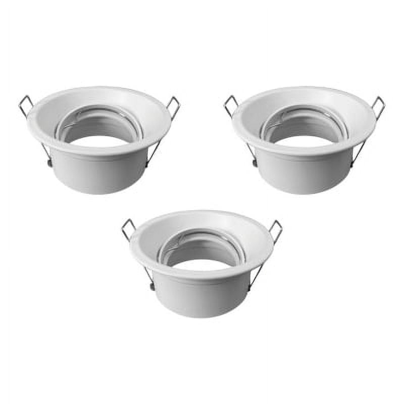 Hb Led - Pack 3 Focos Led Embutido Retraído Porta Gu-10 Pessaro Mr16