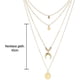 thumbnail image 5 of Bohemia Mujeres Collar Disco y Luna Collar Moneda Colgante Collar Deligatoe Gargantilla Cadena Collares multicapa para mujeres Gold Moon Crescent Disc Jewelry para mujeres y niñas, 5 of 6