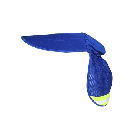 Ioensy - Casco Parasol Transpirable De Ala Ancha Con Tira Reflectante Visera Para Casco Duro Azul