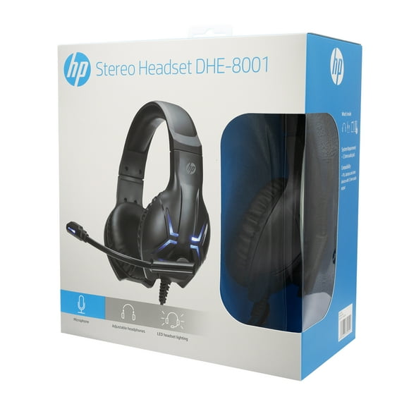 AUDIFONO  ON EAR USB+3,5 LED DHE-8001 OPEN BOX