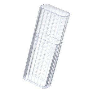 Ioensy - Recipiente Dispensador De Soporte De Hisopo De Algodón Transparente Portátil Blanco