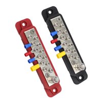 Ioensy - Bloque De Distribución De Energía De 1 Par Buss Bar 12 Terminales Con Terminal