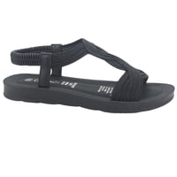 Sandalia Chalada Mujer Quina-2 Negro Plano