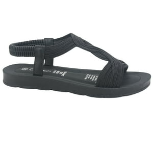 Sandalia Chalada Mujer Quina-2 Negro Plano