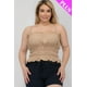 thumbnail image 1 of Top Corto Fruncido con Capas de Talla Grande, 1 of 5