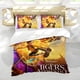 thumbnail image 5 of El Aprendiz del Tigre Conjunto de sábanas temático, trío de piezas, cómodo y amigable con la piel, diseño único, regalo de decoración para el hogar para familiares, amigos y fans,140cm *210cm, 5 of 6