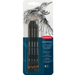 Set 4 Lápices Grafito Derwent Graphic Suave