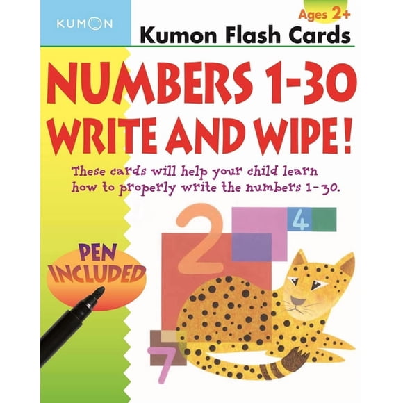 Kumon Números del 1 al 30 Escribe y Borra (Tarjetas Didácticas Kumon)