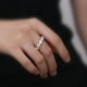 thumbnail image 3 of Eternity Band Ring - 925 Silver Moissanite Ring for Women - Perfect for Weddings, Engagements, and Parties - Gift for Women and Girls, 3 of 5