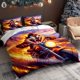 thumbnail image 1 of Cartoon Character Riding a Motorcycle in a Thrilling Flame Adventure Print Innovative Cartoon Duvet Cover for S, 1 of 1