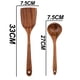 thumbnail image 2 of Utensilios de cocina de madera de teca para cocinar, antiadherentes, naturales y saludables, juego de 2 piezas, 2 of 5