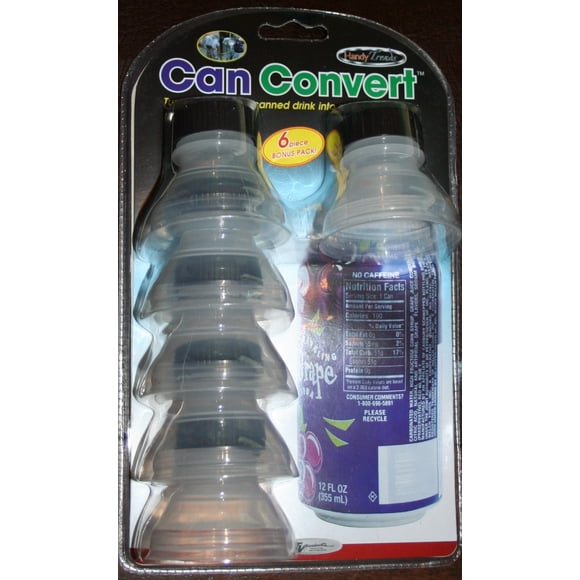 Can Convert Trademark Pack de 6 adaptadores a prueba de derrames 355 ml