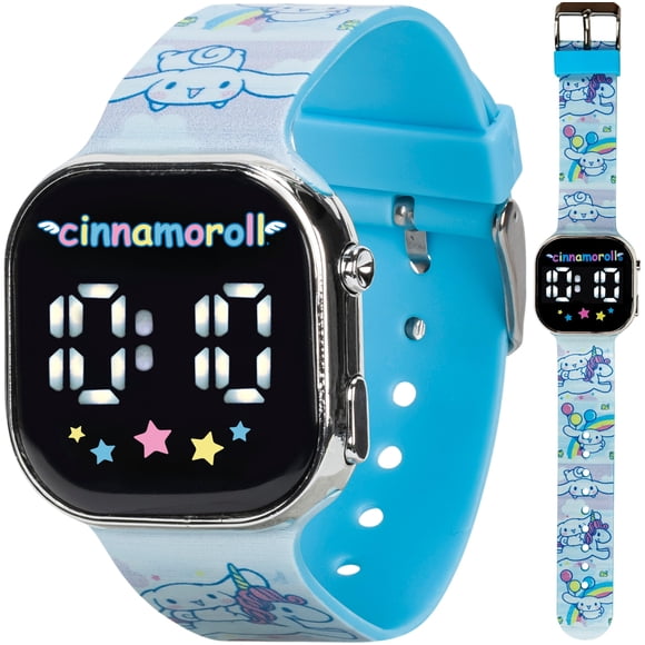 Reloj Accutime Cinnamoroll con pantalla LED y correa de plástico