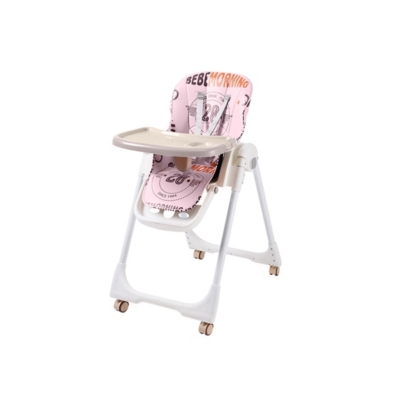 Babymine - Silla De Comer Plegable Evolution Motivo Rosa