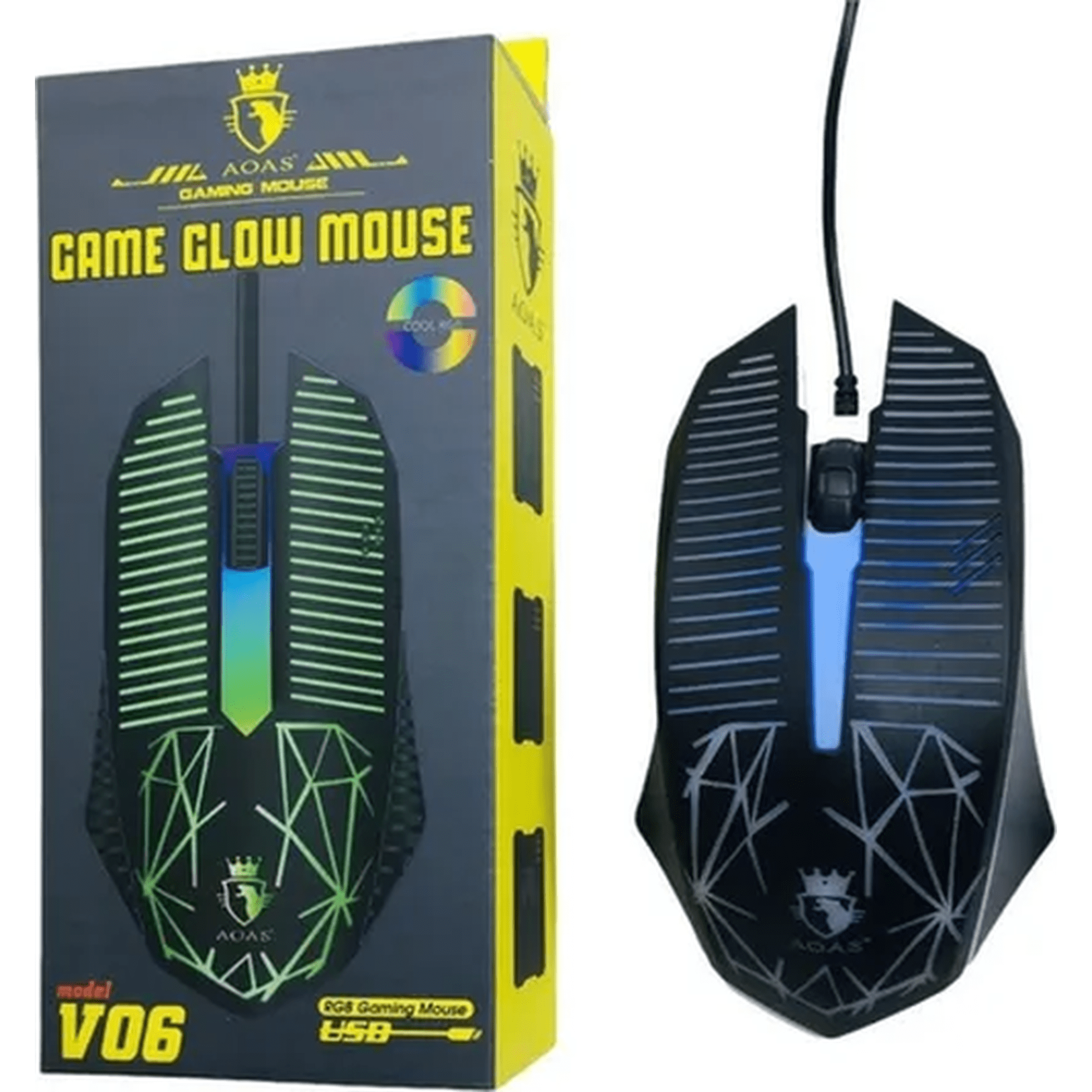 Genérico - Mouse Gamer Aoas V06 Retroiluminado Usb