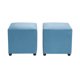 thumbnail image 1 of Set Poufs Cali 2 Cuerpos Felpa Azul Petroleo, 1 of 6