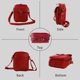 thumbnail image 3 of Bolso Bandolera QIFZNG Grande Rojo Vintage Antirrobo, 3 of 8