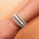 thumbnail image 2 of Pulseras bohemias envolventes de cuero, brazaletes de cuentas doradas para mujer, pulseras infinitas apilables, joyería con cierre, 2 of 6